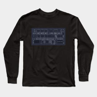 ARP 2600 - White/Blue - No Keyboard Long Sleeve T-Shirt